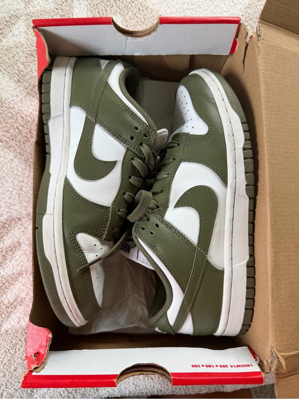 Nike Women’s Low-Top Sneakers in Olive Green and White